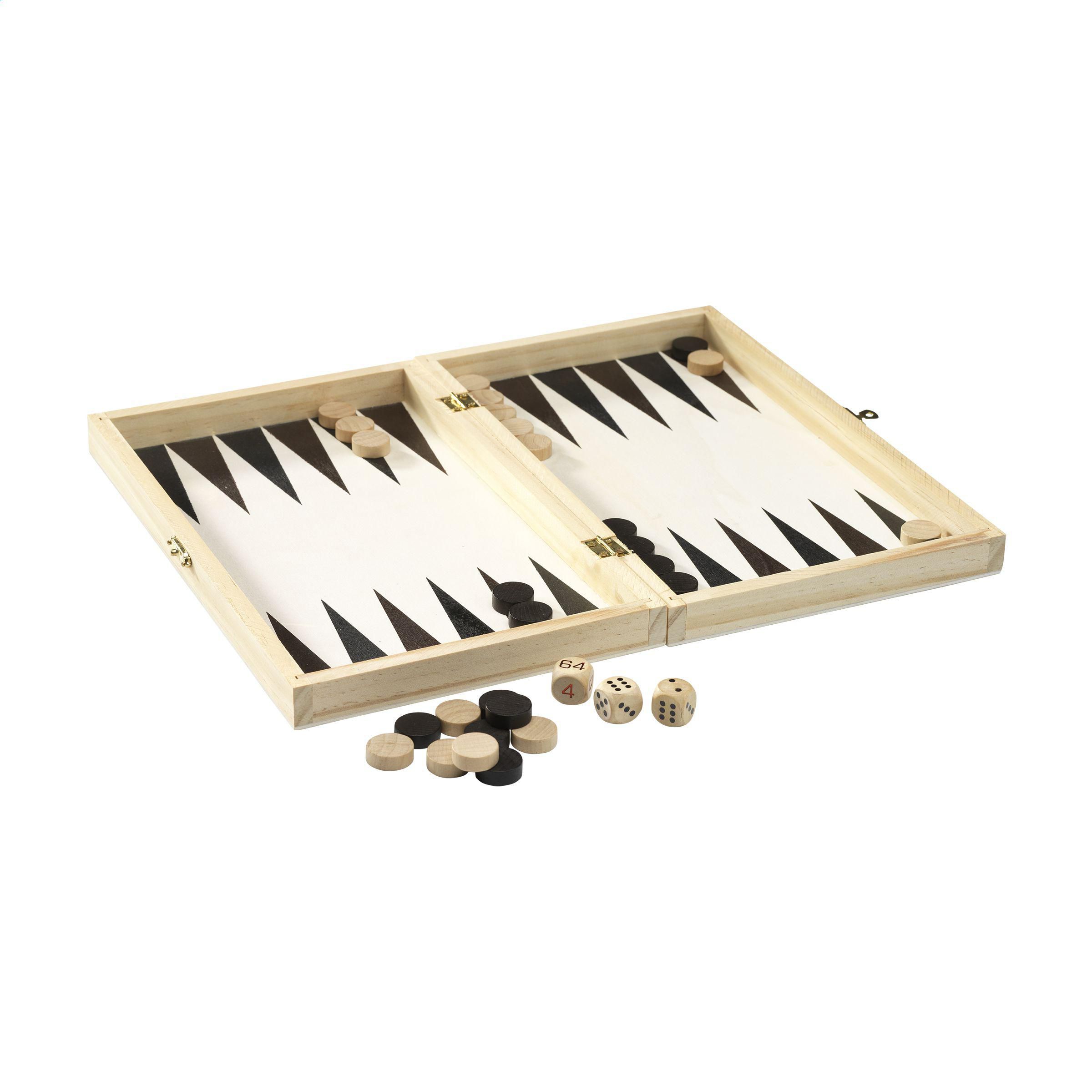 Boîte de Jeu de Backgammon en Bois - Saint-Rémy imprimé avec logo