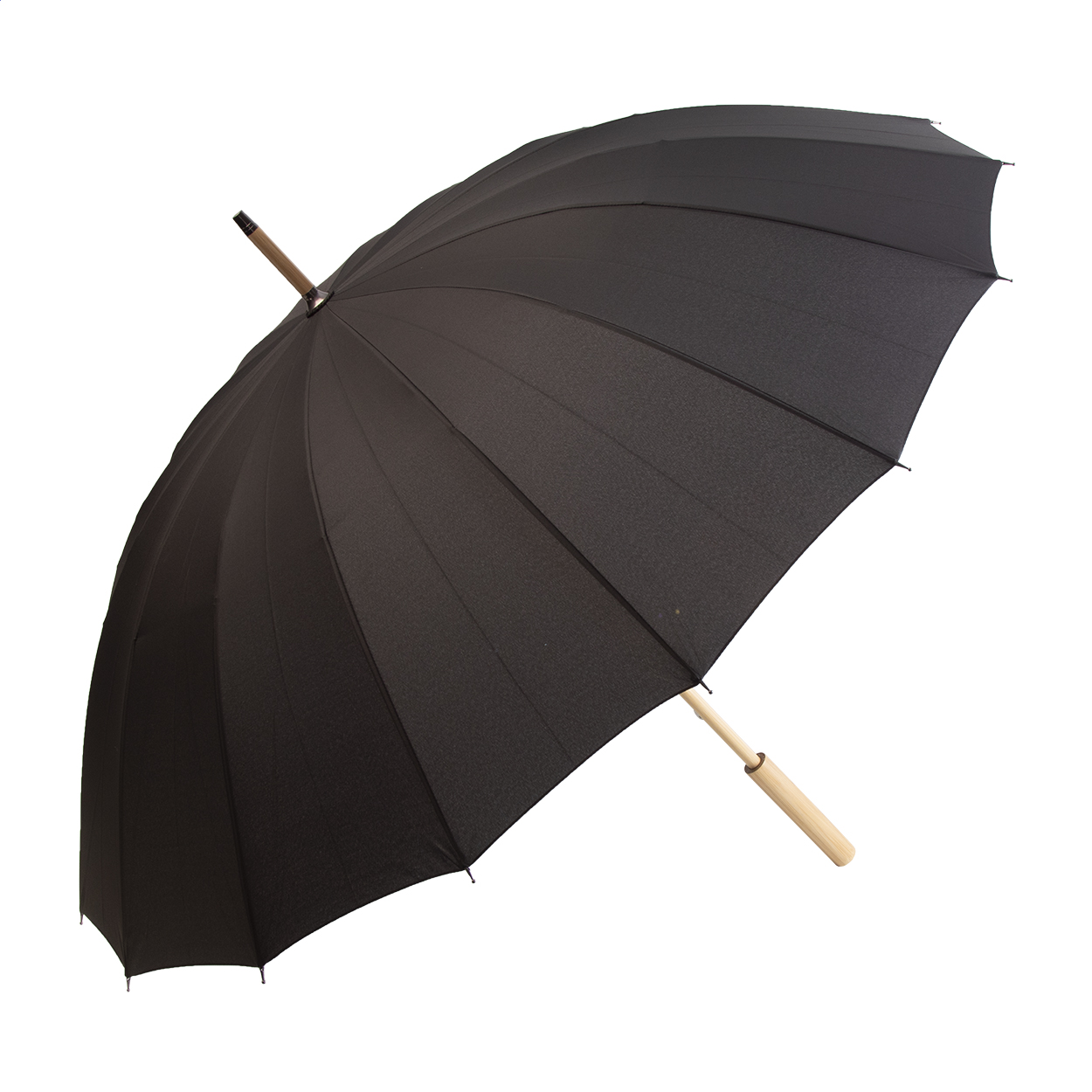 Parapluie tempête Takeboo personnalisé en RPET, manche en bambou