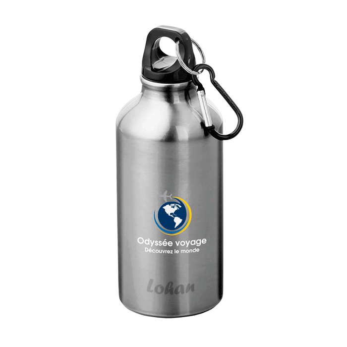Gourde personnalisée en aluminium avec prénom 400 ml - spécial sublimation - Roméo