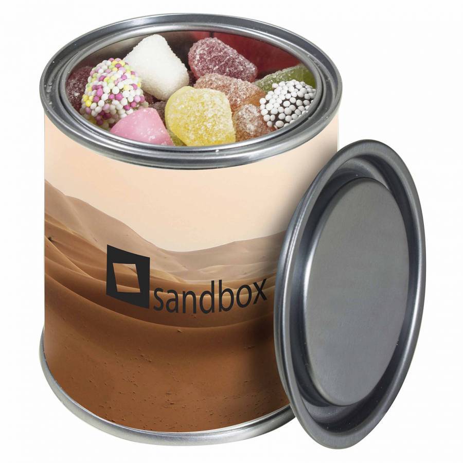 Boîte en métal avec bonbons 0,25 L imprimé avec logo