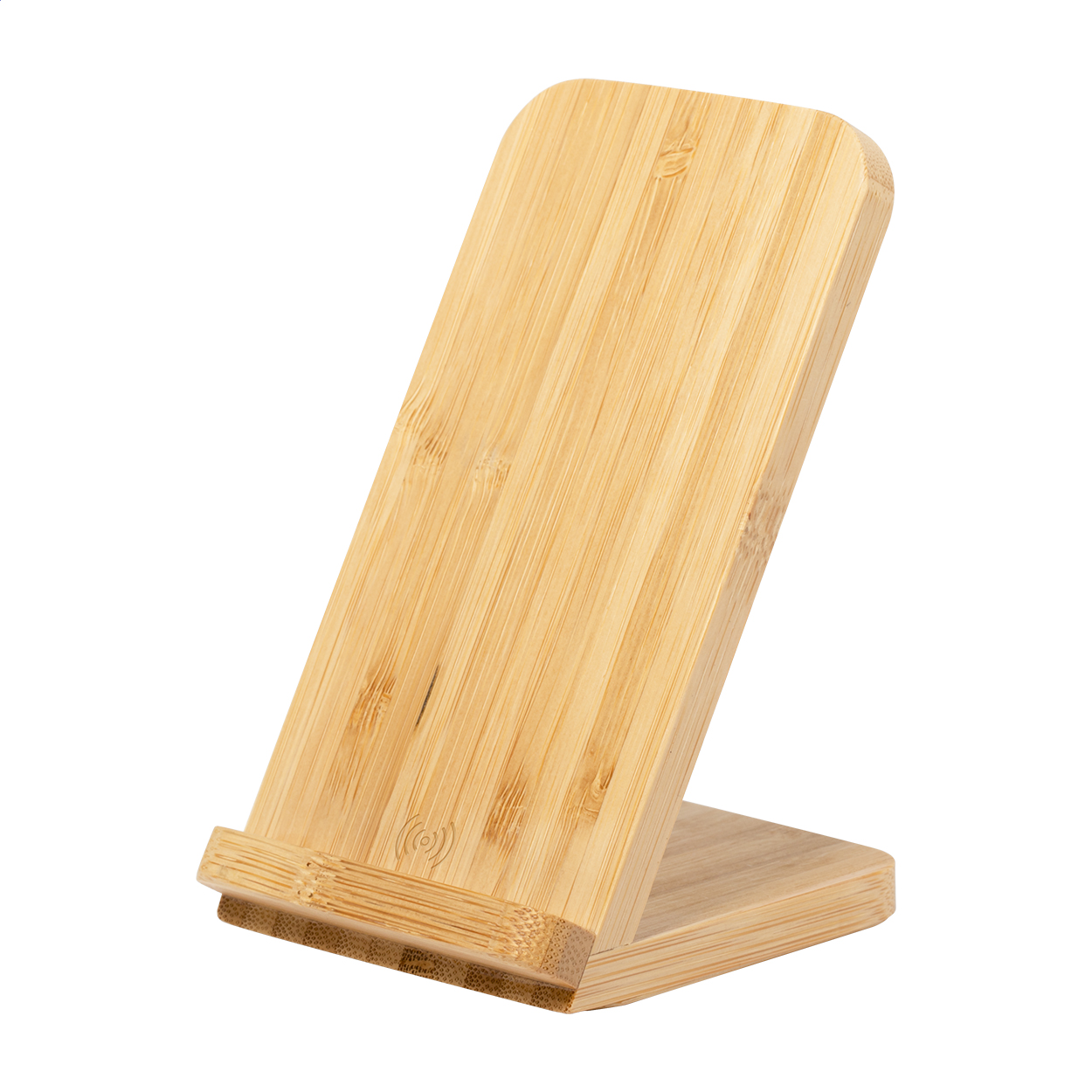 Chargeur sans fil en bambou - Potelle imprimé avec logo