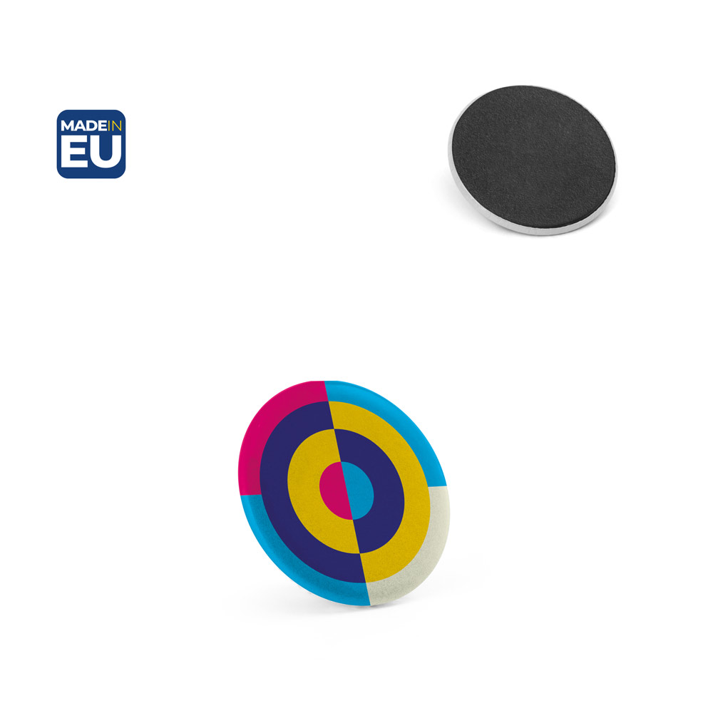 Badge Button P'IN 2 magnétique personnalisé, ø25 mm