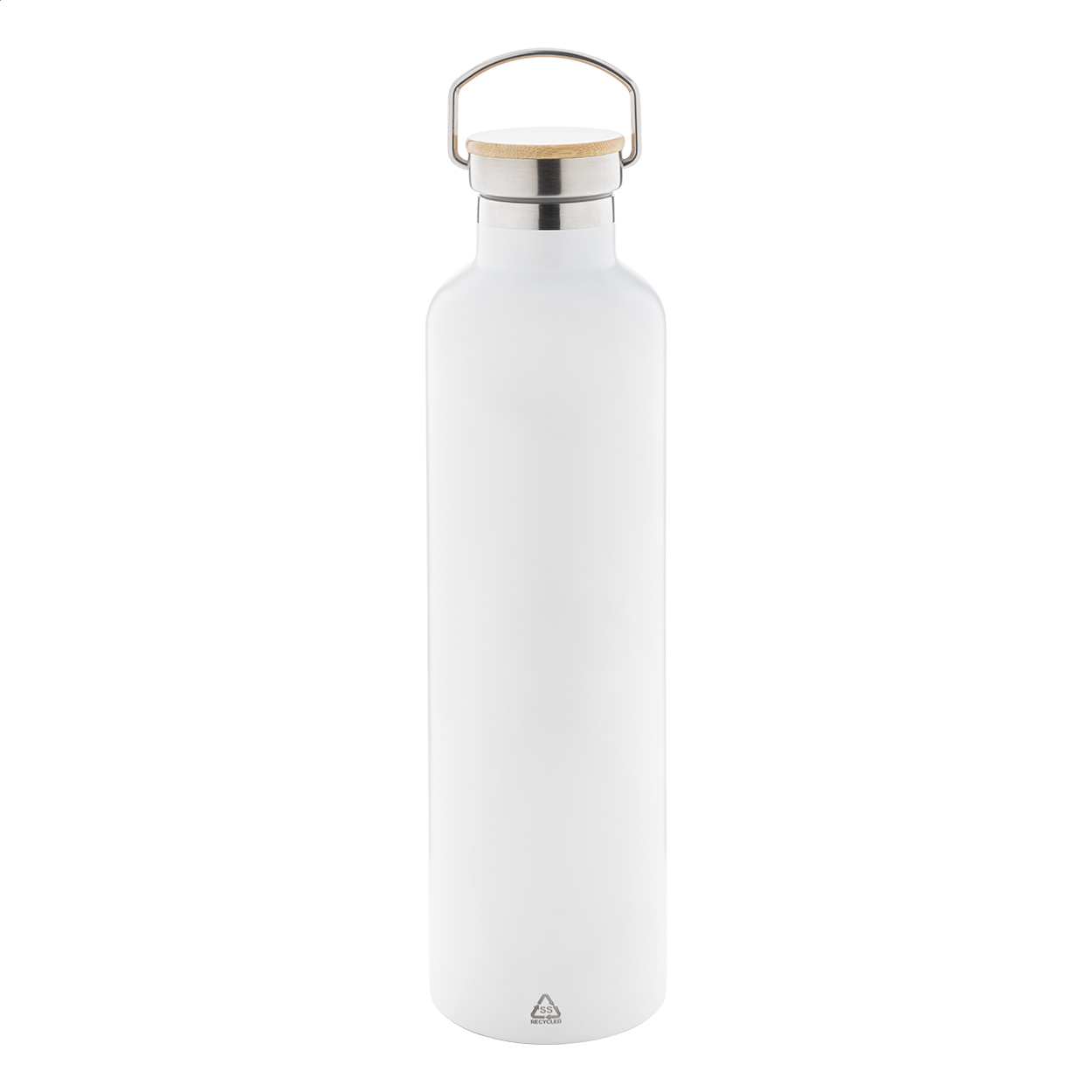 Bouteille isotherme Renaslu XL 1000 ml personnalisée en inox recyclé, bambou imprimé avec logo