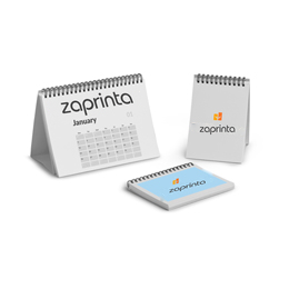 Calendriers de bureau avec reliure Wire-O et support dépliable - DIN long (21 x 9,8 cm)