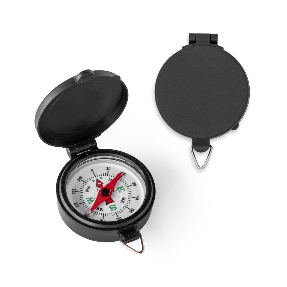 Compas Portable avec Couvercle et Anneau - Boubers-sur-Canche imprimé avec logo
