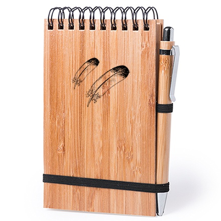 Cahier personnalisé en bambou stylo inclus 70 feuilles 10x15x1,6 cm - Sydney - Zaprinta France