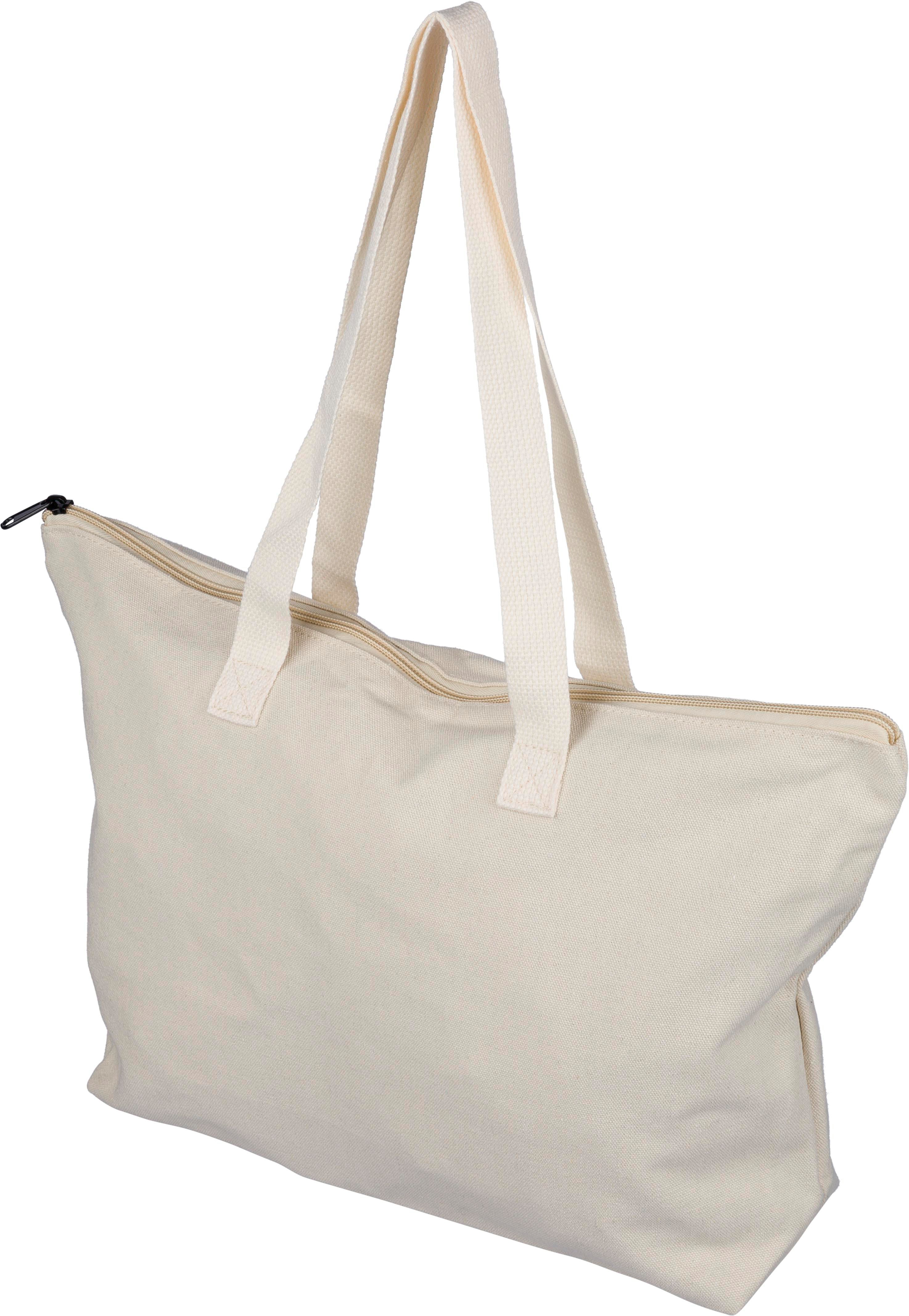 Sac fourre-tout en polycoton recyclé - Saint-Dizier-Leyrenne imprimé avec logo