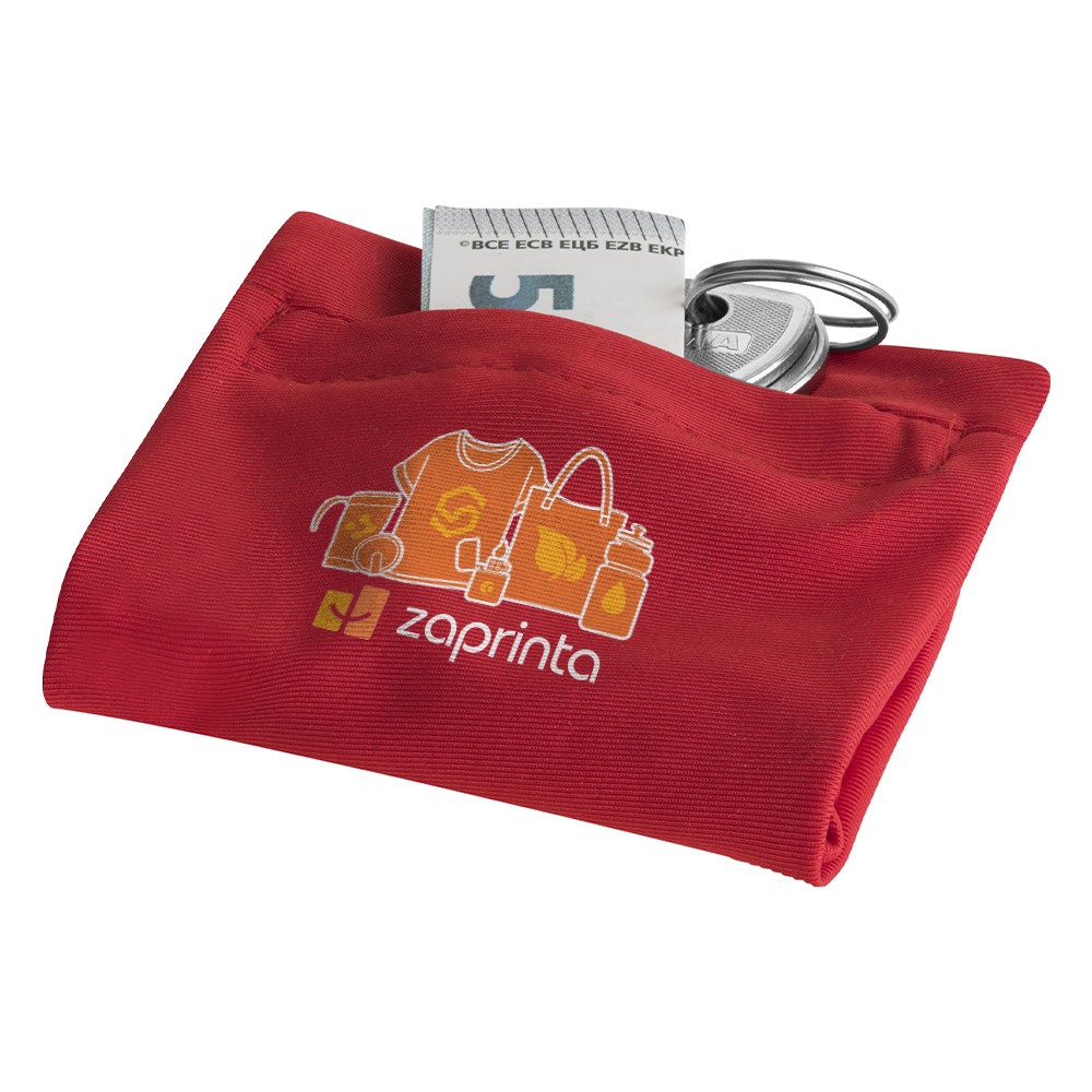 Serre-poignet personnalisé avec poche zippée en polyester - SP08