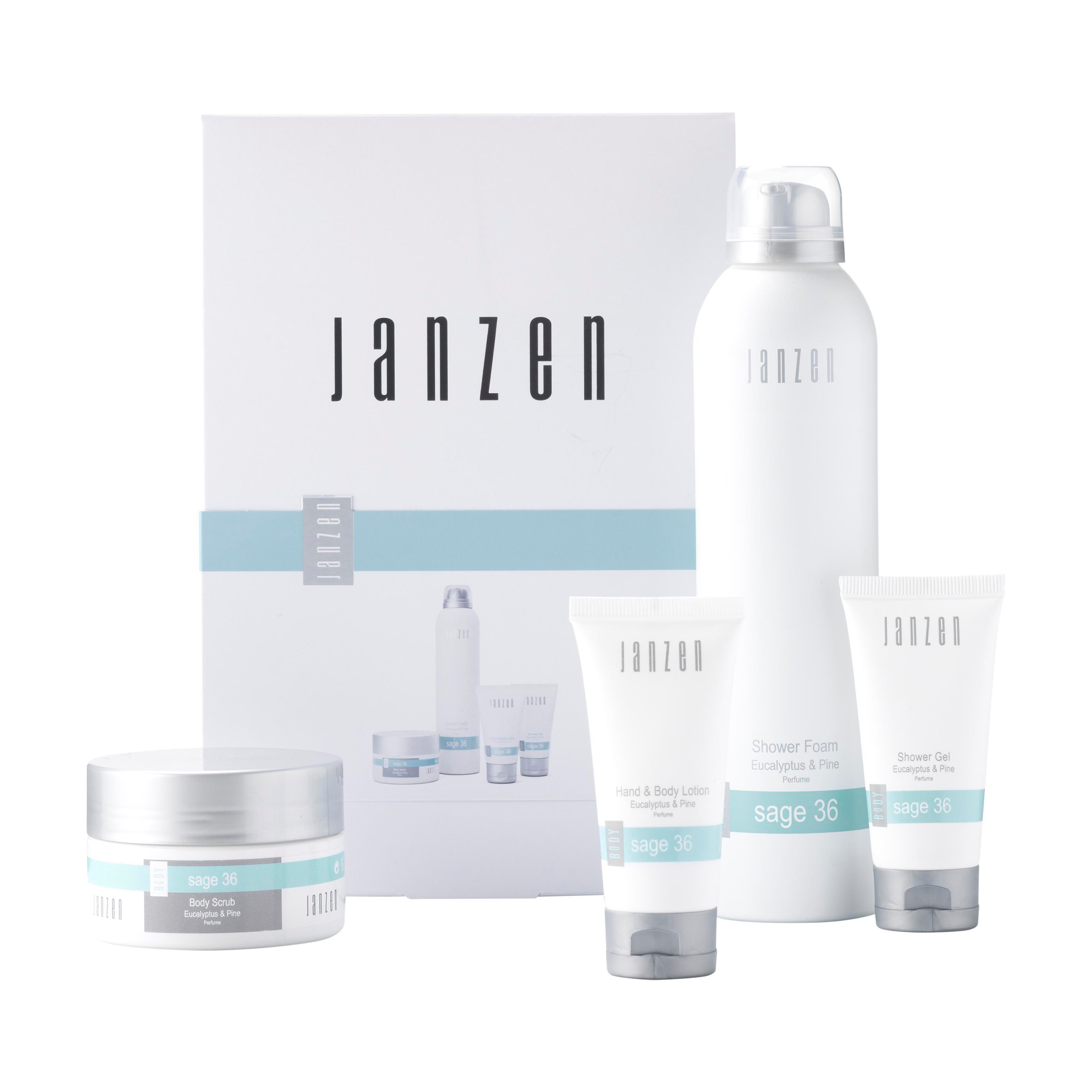 Coffret cadeau JANZEN S Body Sage 36 avec 4 soins corps et cheveux