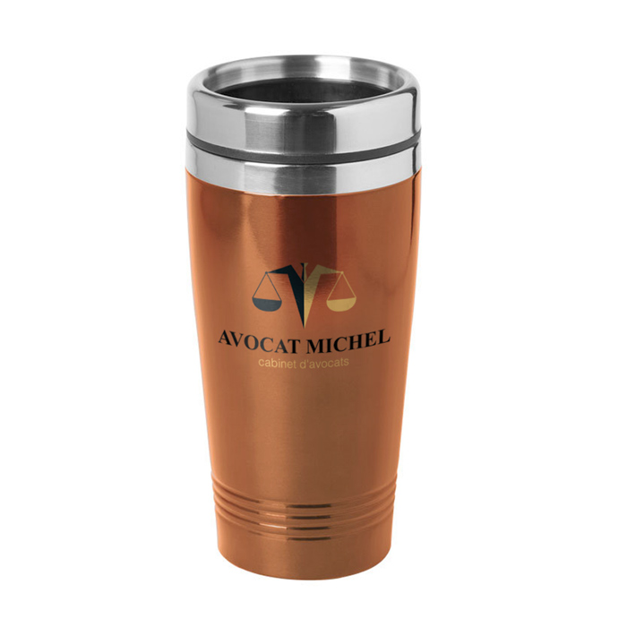 Mug isotherme personnalisé en inox 450 ml - Enzo - Zaprinta France