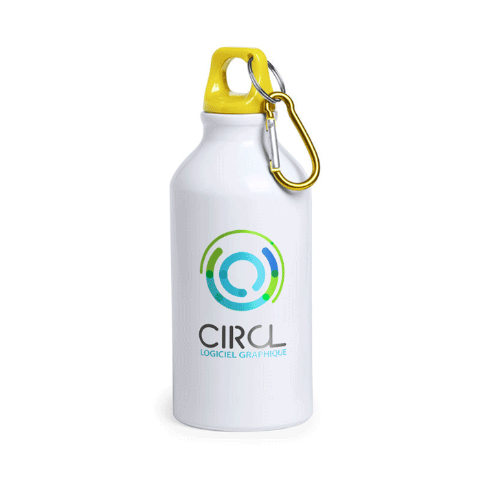 Gourde en aluminium personnalisée bicolore 400 ml - Audrey