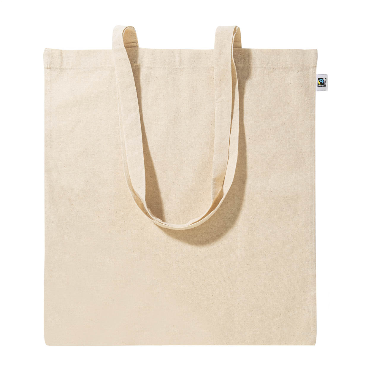 Tote bag Fershop personnalisé en coton Fairtrade 140 g/m², longues anses