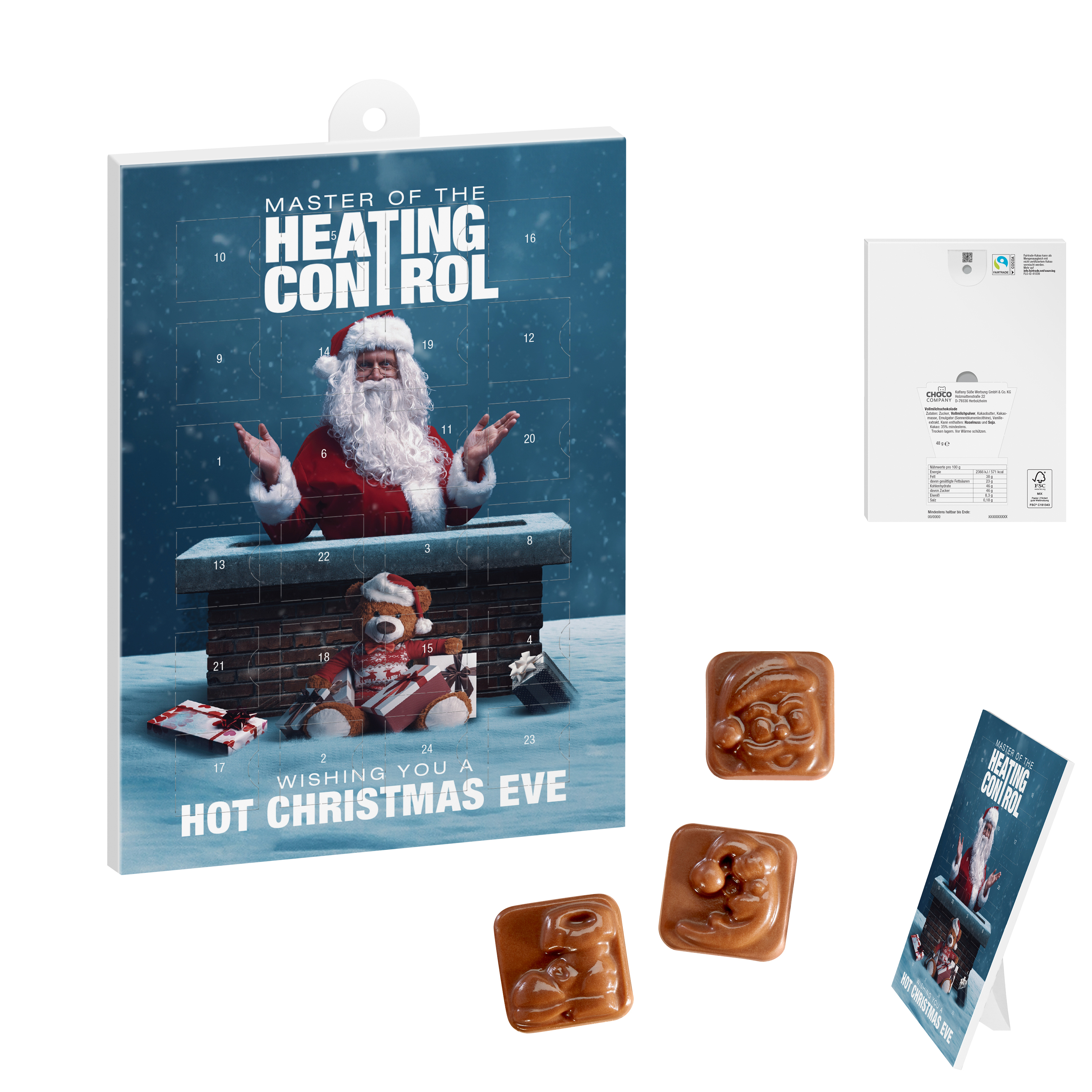 Calendrier de l'Avent Chocolat A5 - Nohic imprimé avec logo