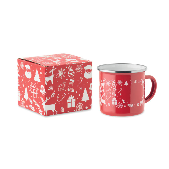 Mug de Noël Émaillé 300ml - Rancon imprimé avec logo