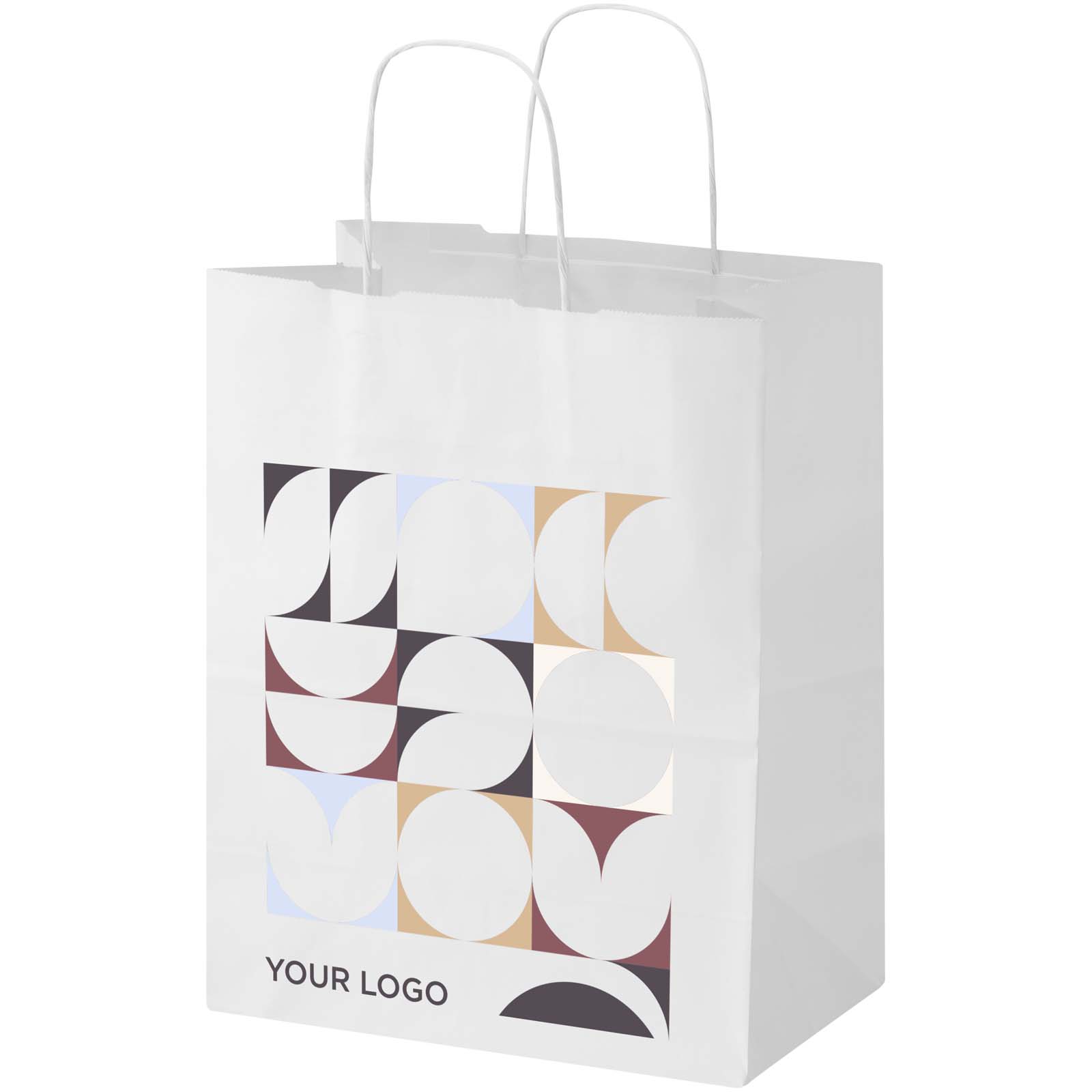 Sac Écologique en Papier Kraft avec Poignées Torsadées - Tavaux-et-Pontséricourt imprimé avec logo