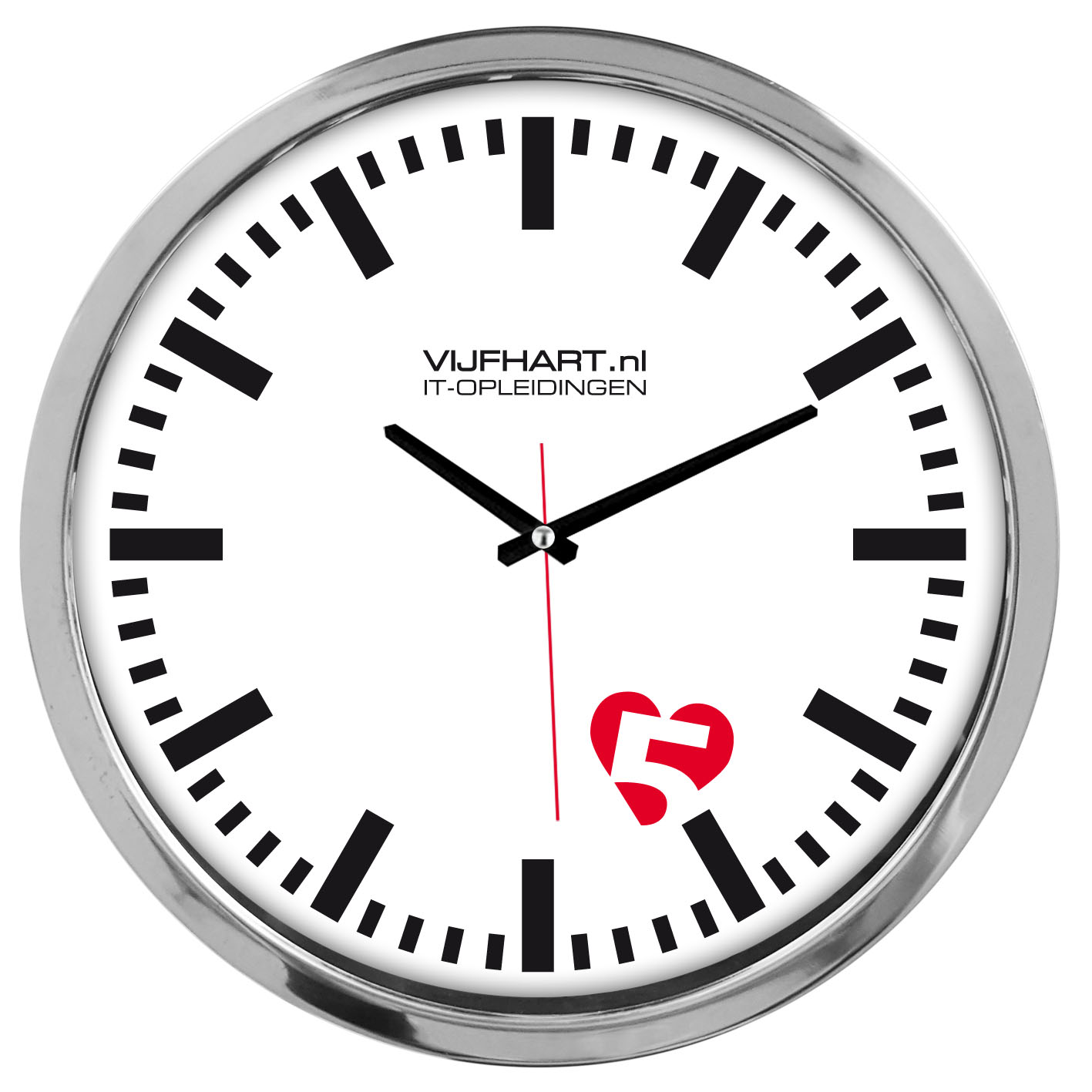 Horloge Murale Chrome Quartz (29.5 cm) - Saléon