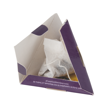 Sachet de thé pyramidal dans une boîte en papier à impression en couleur intégrale - Saint-Étienne-de-Valoux