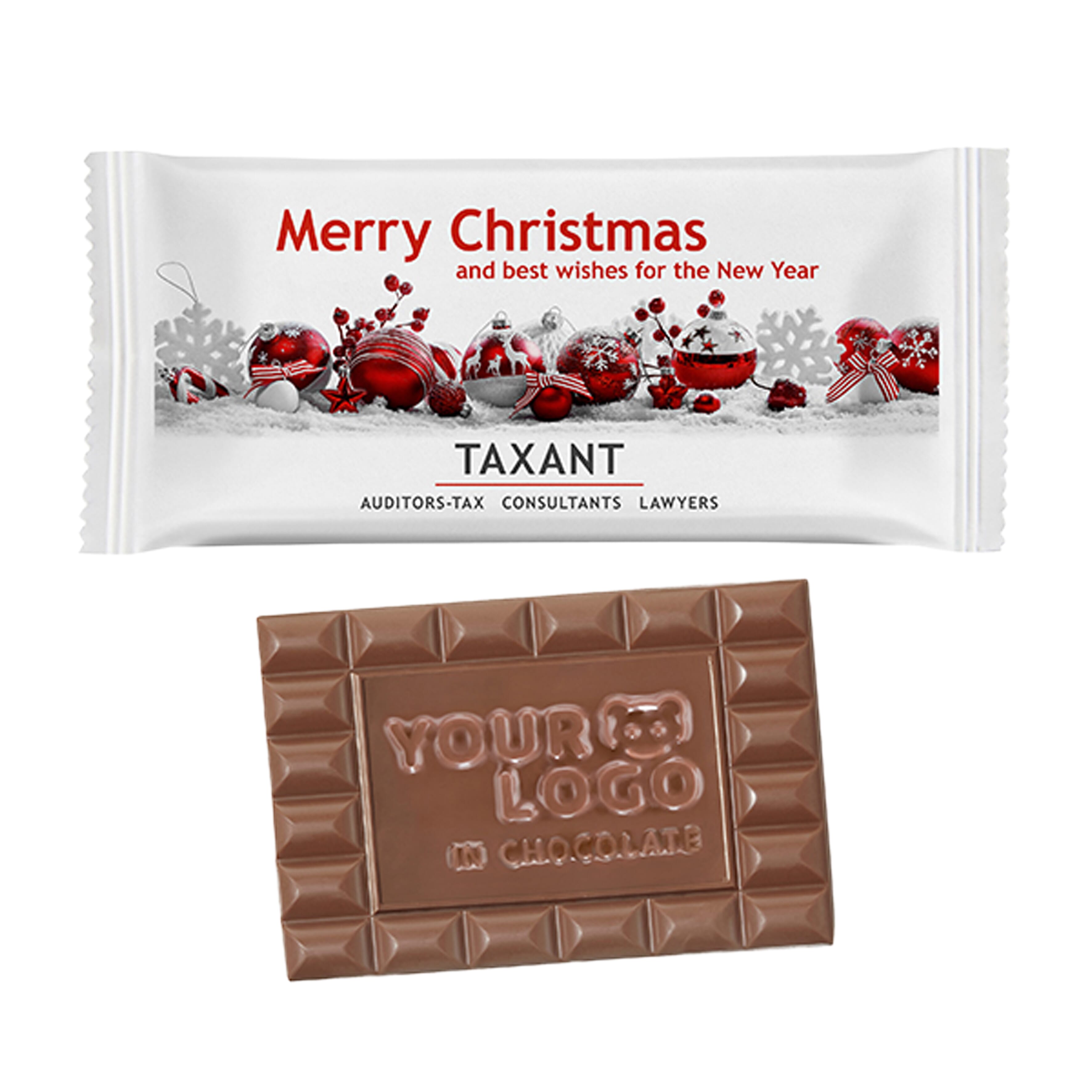 Barre de chocolat personnalisée en flowpack - Coltines imprimé avec logo