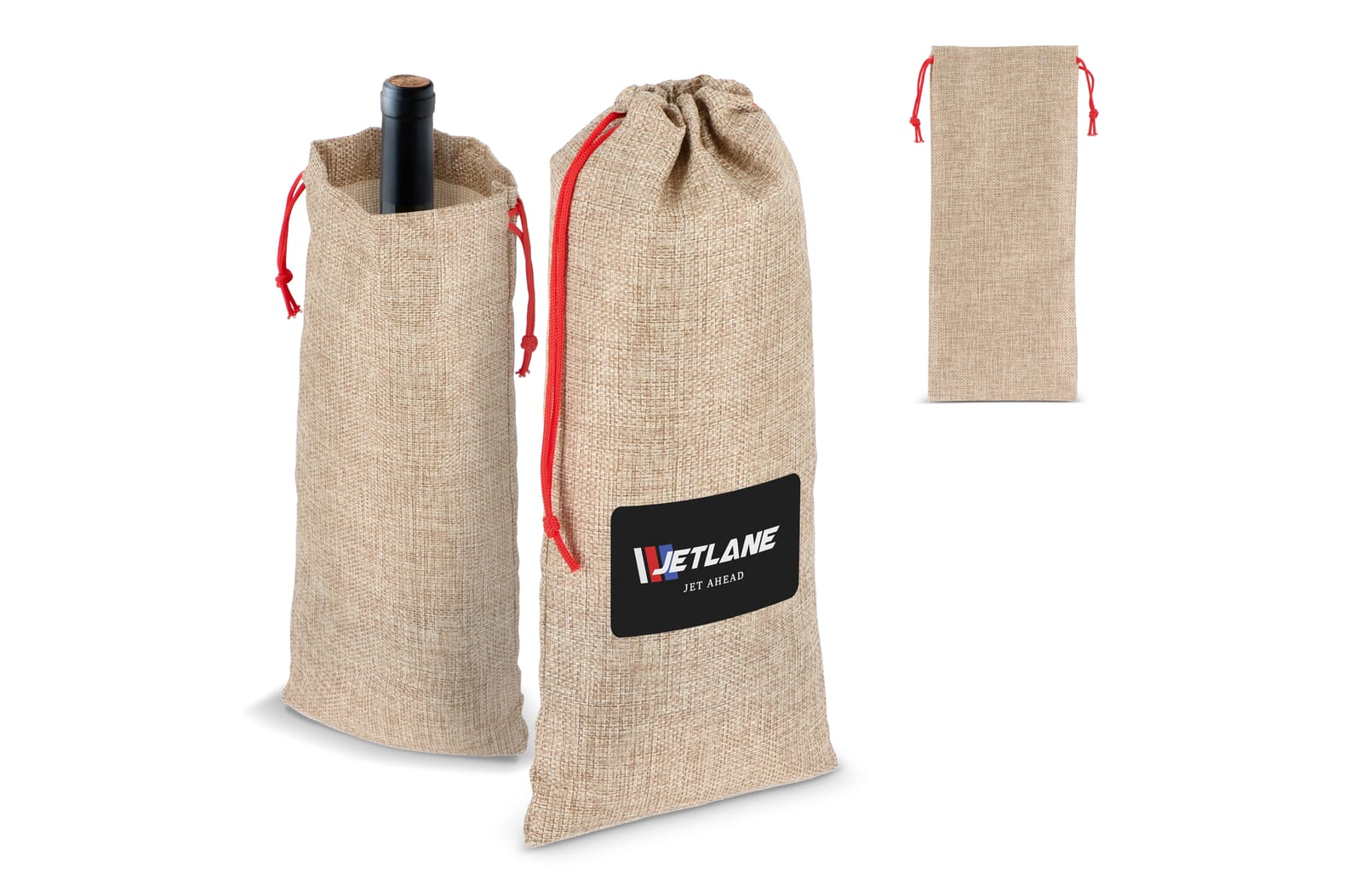 Pochette de vin en jute élégante - Volonne