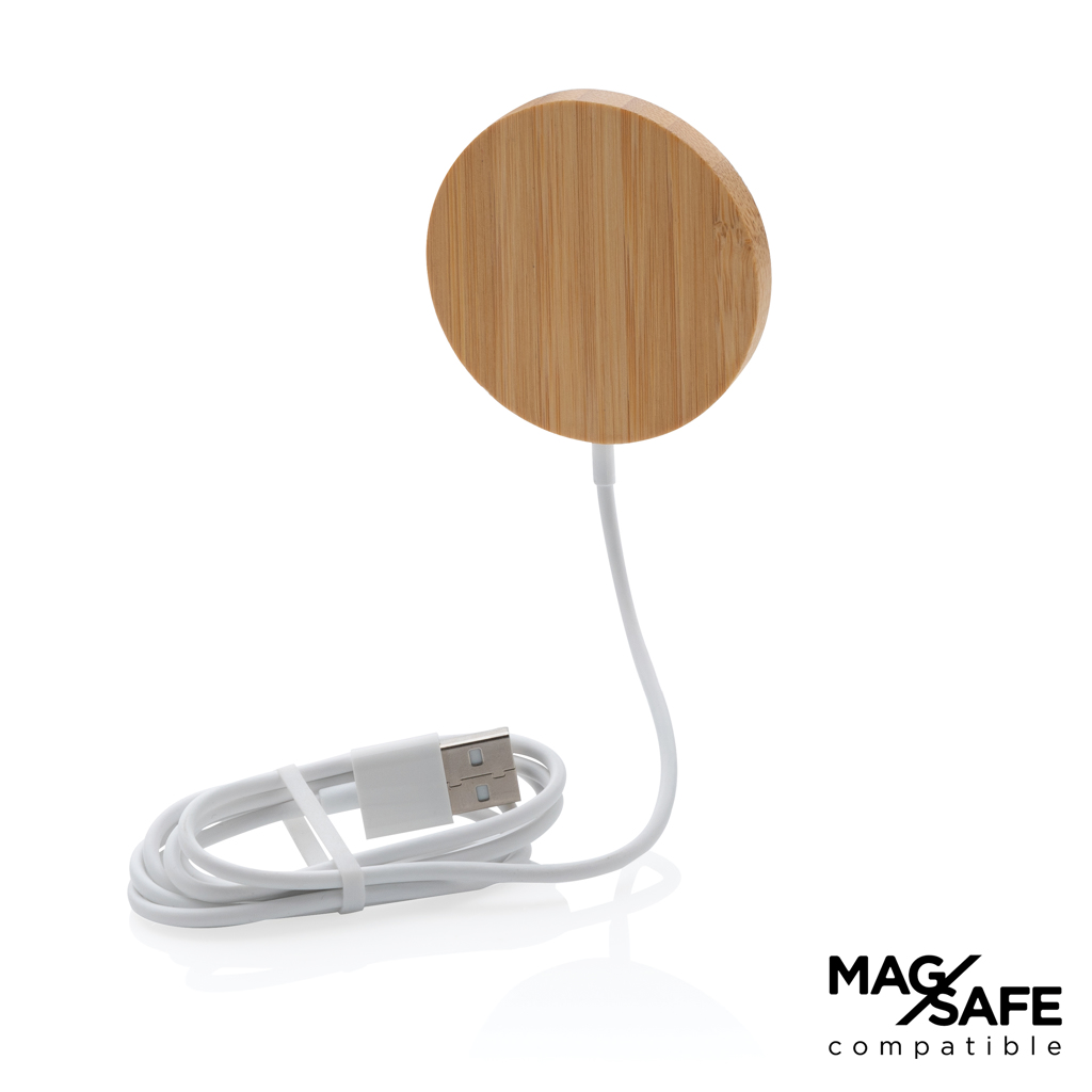 Chargeur sans fil magnétique en bambou 10 W Masmon