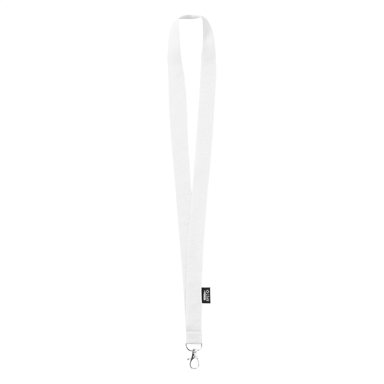 Lanyard Larpet personnalisé en polyester RPET avec mousqueton métal imprimé avec logo