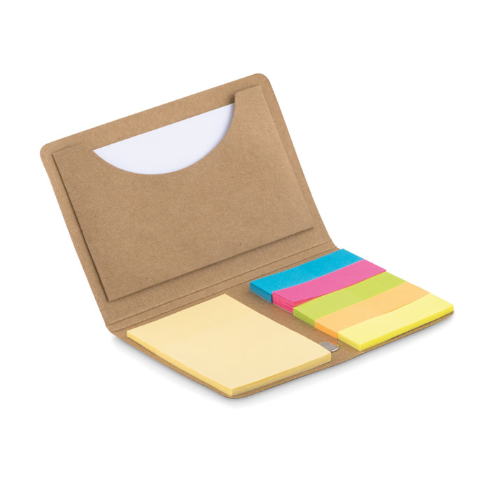 Porte-cartes en papier kraft avec notes autocollantes et marque-pages - Lanildut - Zaprinta France