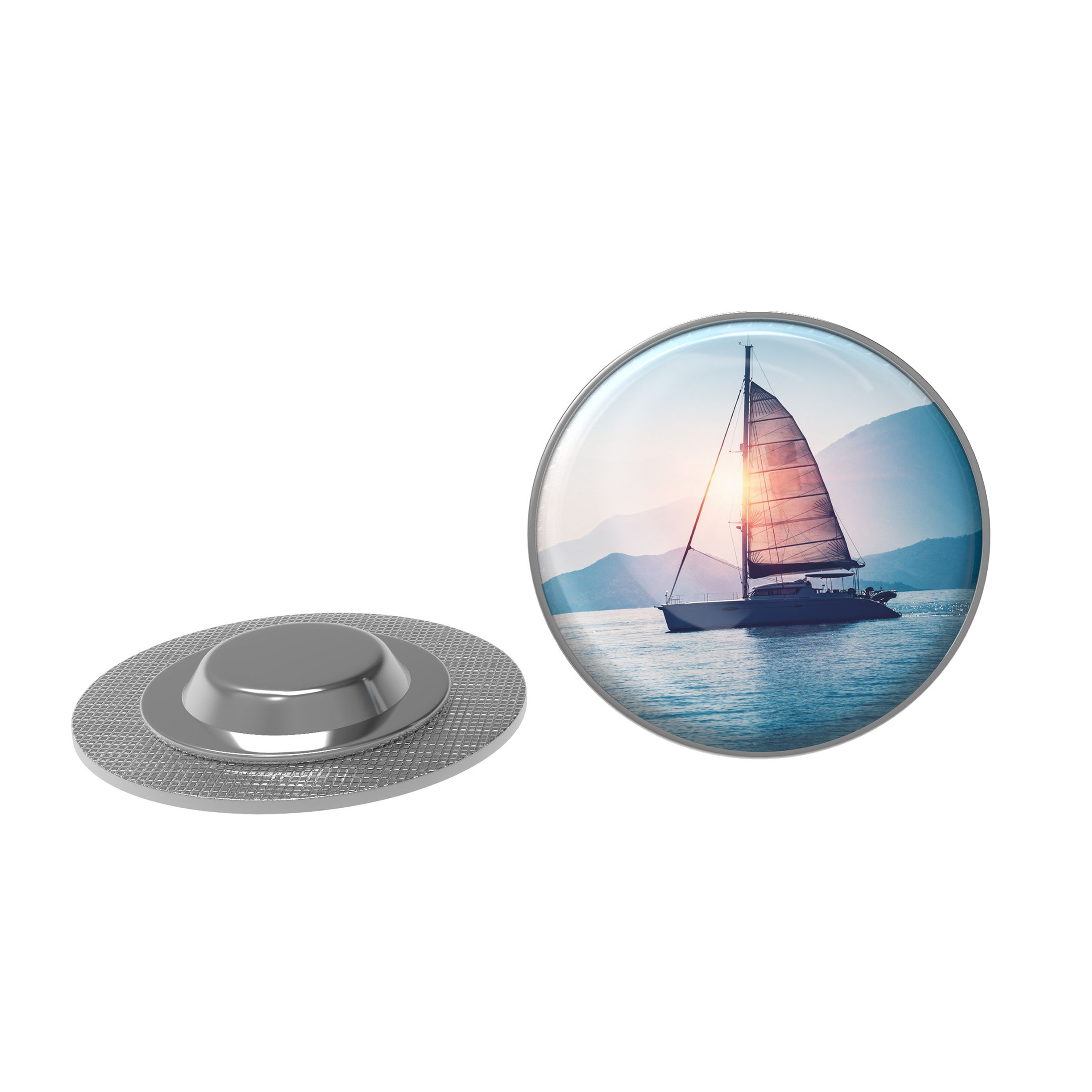 Épingle Métallique Ronde Magnétique - Richemont imprimé comme goodie personnalisé Épingle Métallique Ronde Magnétique - Richemont imprimé avec logo