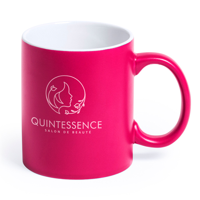 Mug personnalisé coloré en céramique 350 ml spécial gravure -Daniela
