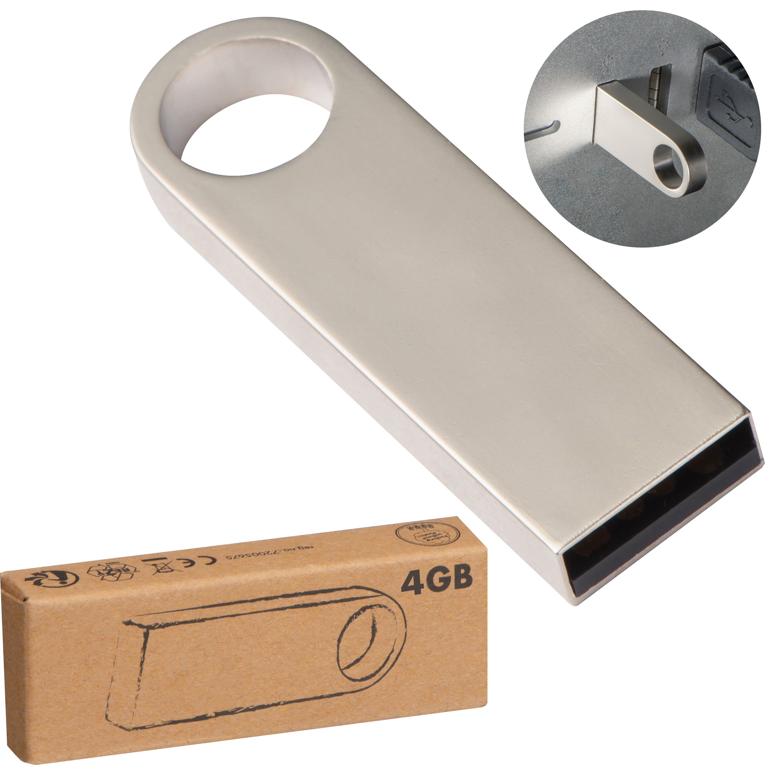 Clé USB en métal gravée sur mesure - Mirabel-et-Blacons