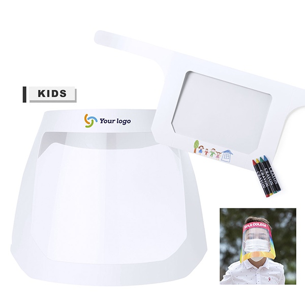 Visière de protection personnalisée pour enfant - Pivoine