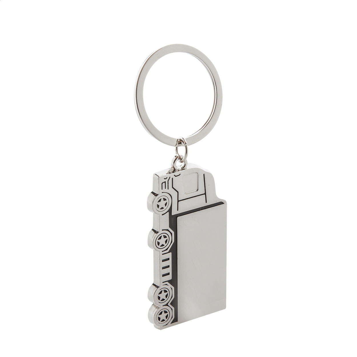 Porte-clés camion Basset personnalisé en métal, en boîte cadeau noire imprimé avec logo