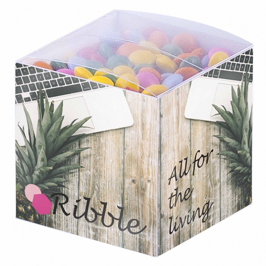 Cube Transparent avec Mini Chocolats - Saint-Hilliers - Zaprinta France