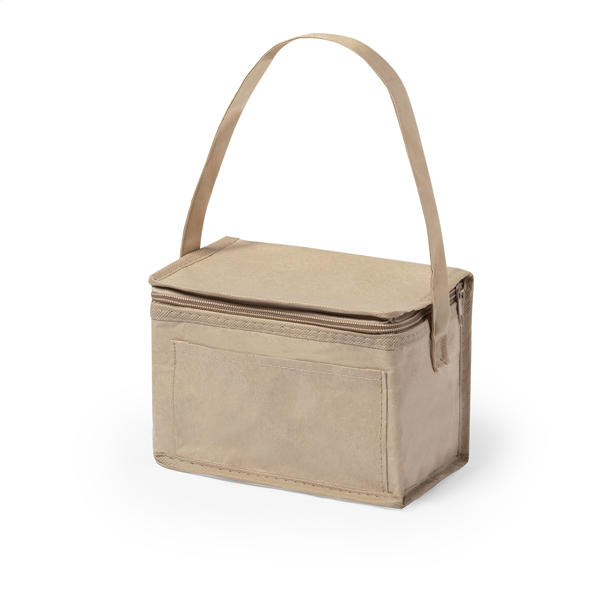 Sac isotherme Davis personnalisé en papier recyclé laminé, 6 canettes