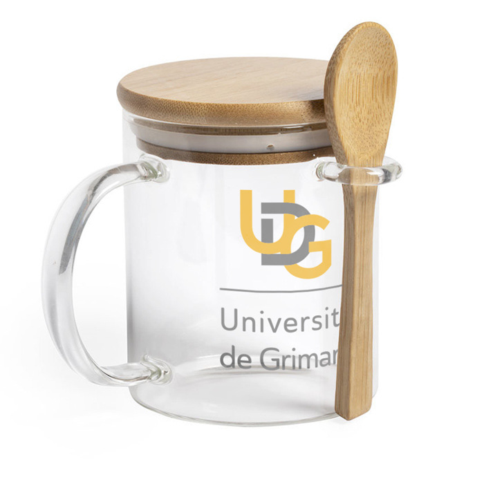 Mug personnalisé en verre borosilicate haute résistance 420 ml – Léandro - Zaprinta France