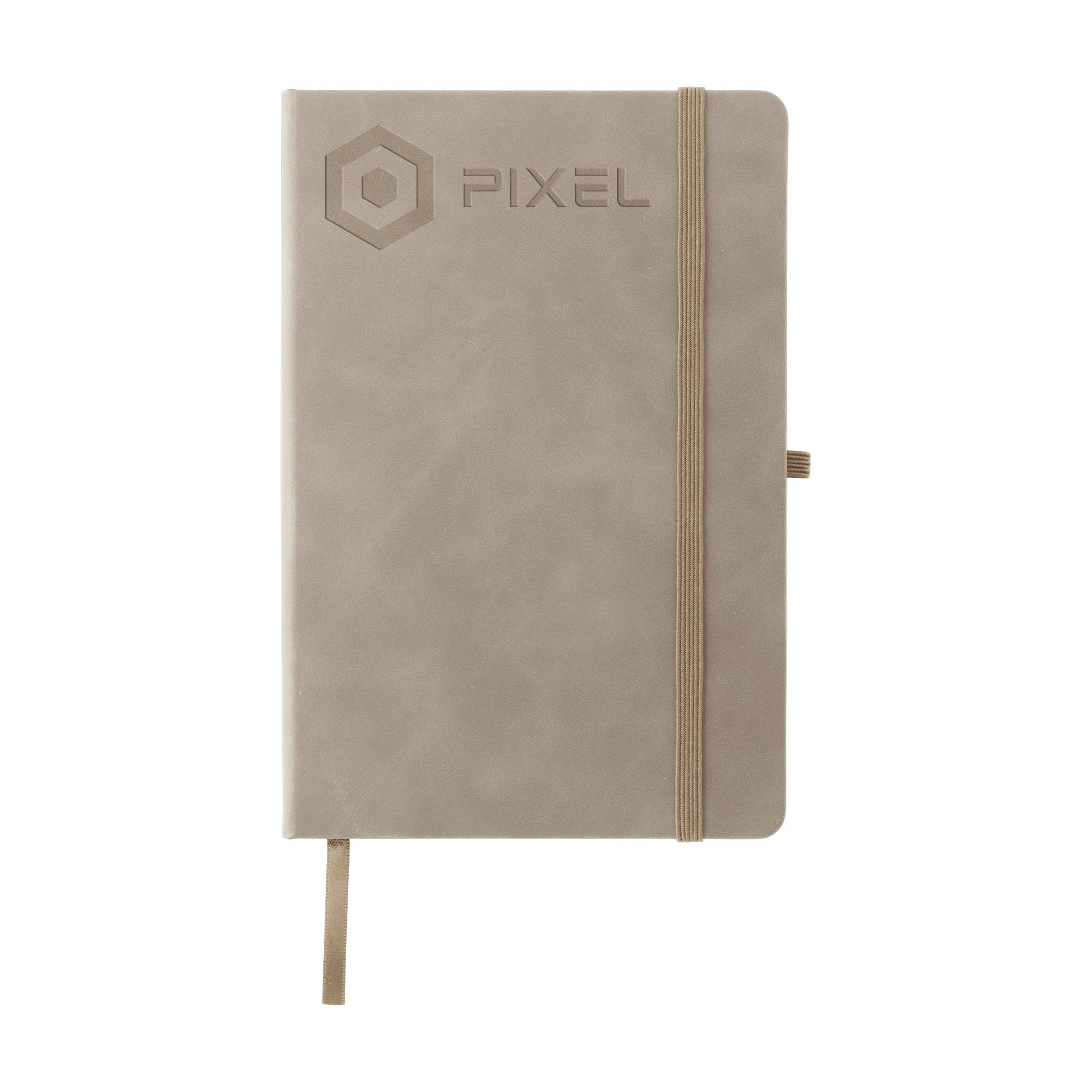 Carnet A5 Riva personnalisé, couverture PU et Dacron, papier FSC Mix