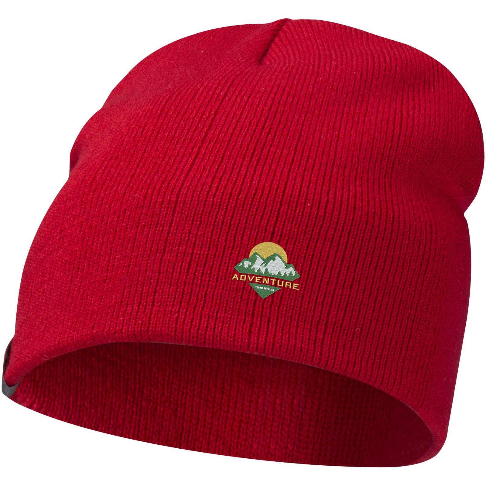 Bonnet Izu personnalisé en tricot côtelé 1x1, 100 % acrylique imprimé avec logo