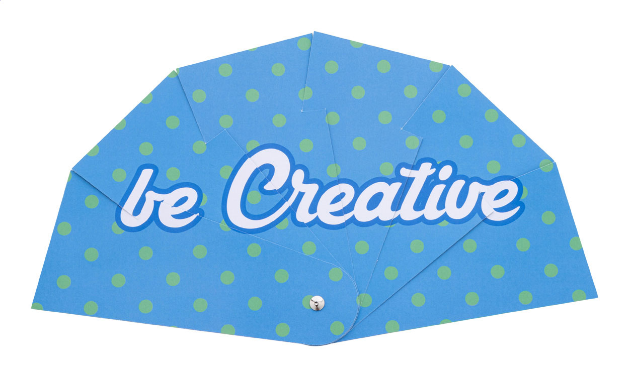 Éventail Pliable d'Art - Bougue imprimé avec logo