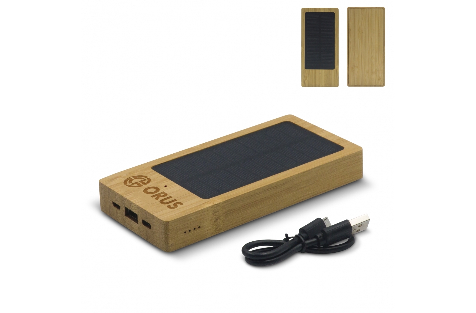 Powerbank Solaire en Bambou - Chablis - Zaprinta France