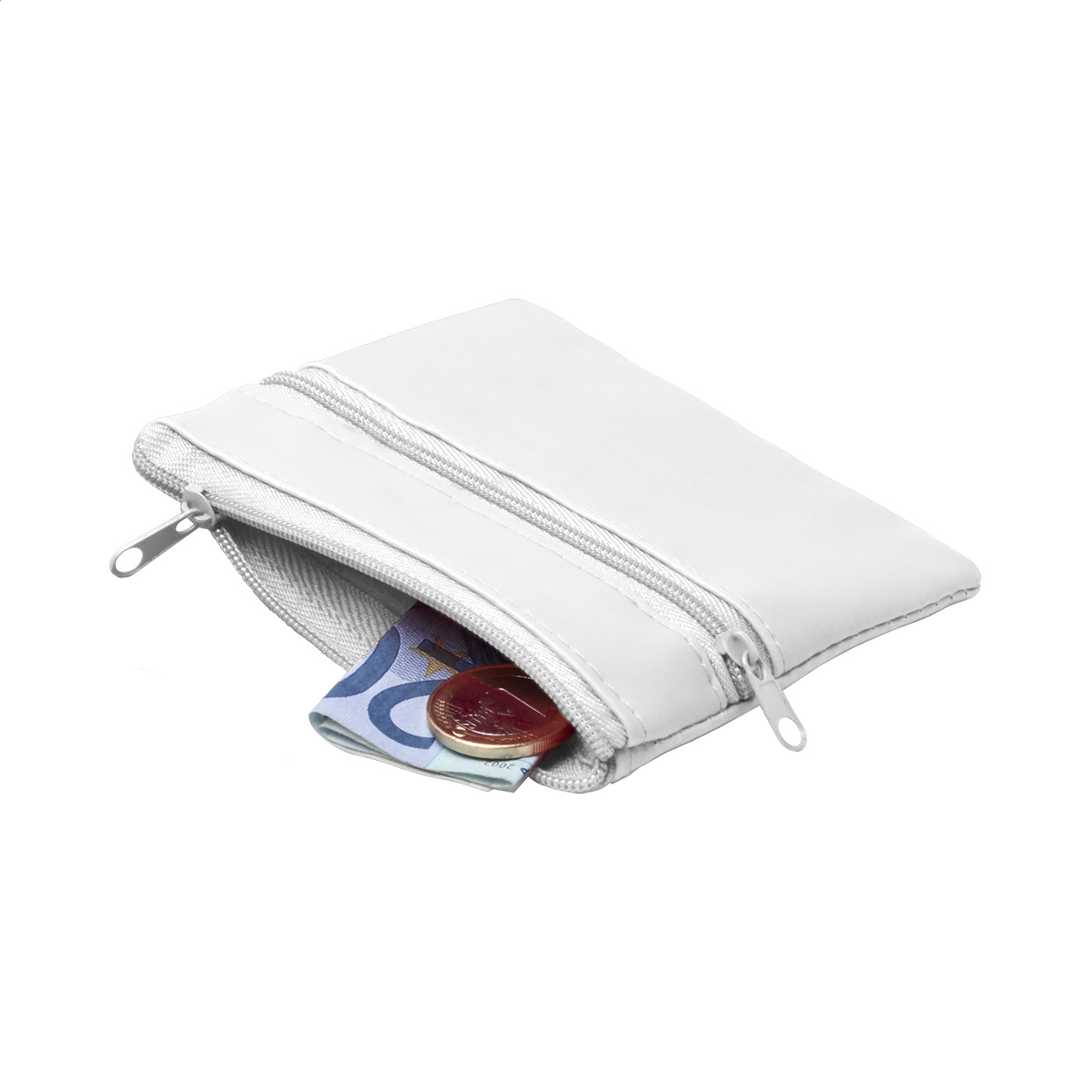 Porte-monnaie zippé Denar personnalisé en microfibre imprimé avec logo