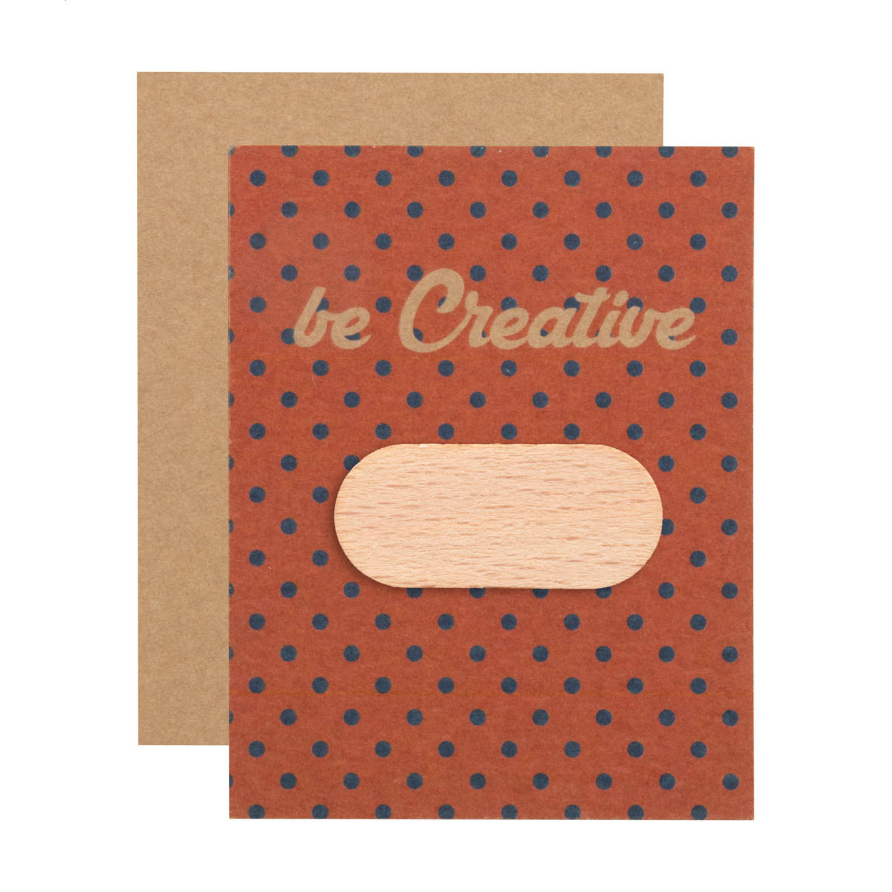 Cache webcam WooCam Creative personnalisé en bois avec carte kraft