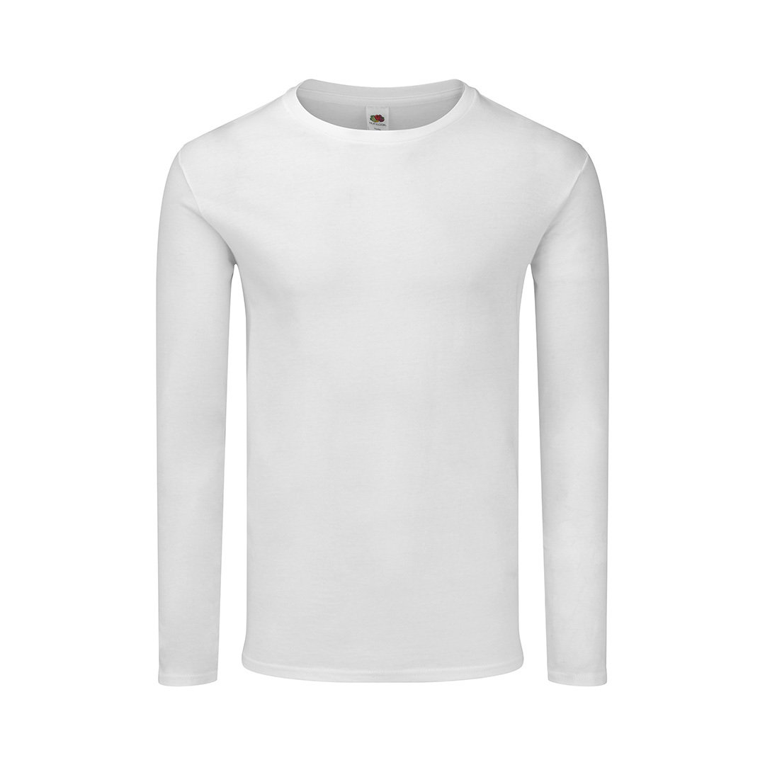 T-shirt blanc à manches longues iconique pour adultes de Fruit Of The Loom - Zaprinta France