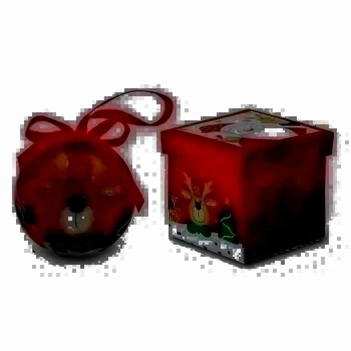 Boule de Noël "Cerf" avec sa boîte personnalisée