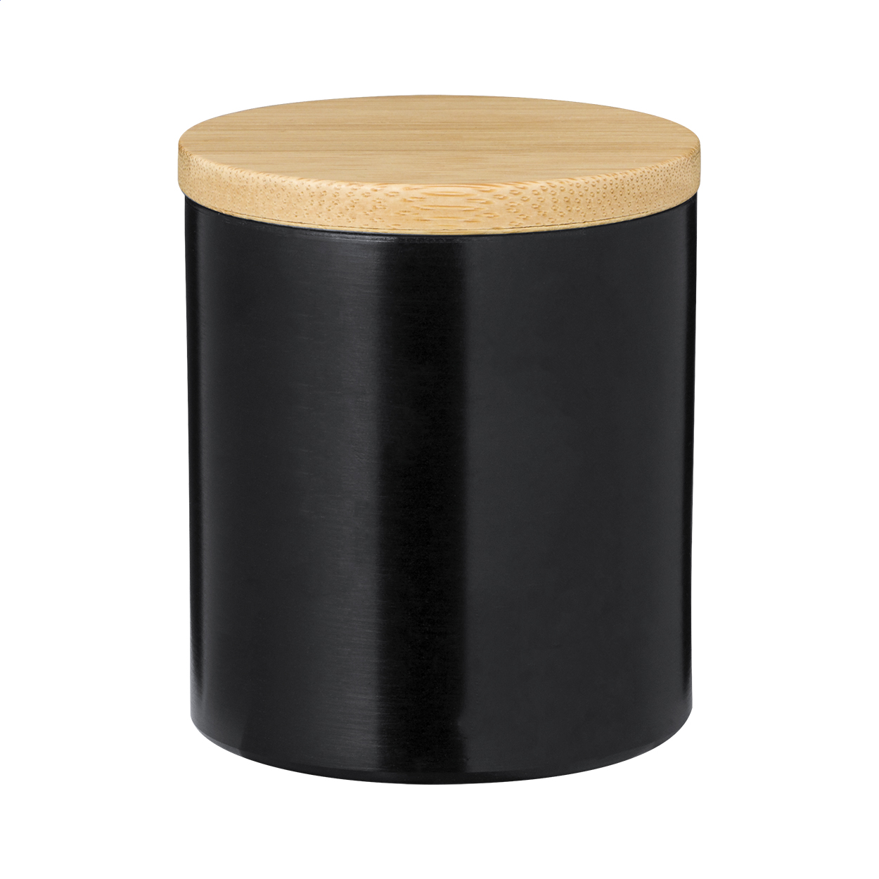 Bougie parfumée à la vanille Vanulla personnalisée, couvercle en bambou imprimé avec logo