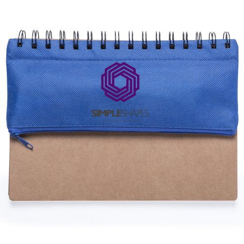 Bloc-note personnalisé A5 carton recylcé avec trousse incluse - Riyad