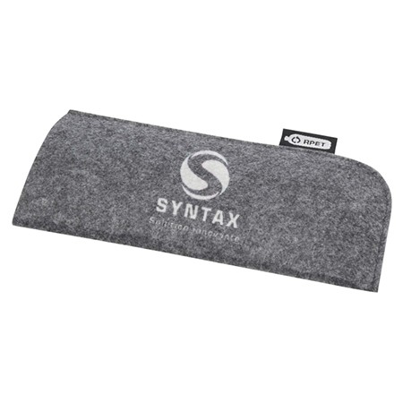 Pochette en feutre recyclé GRS pour lunettes - Étalon
