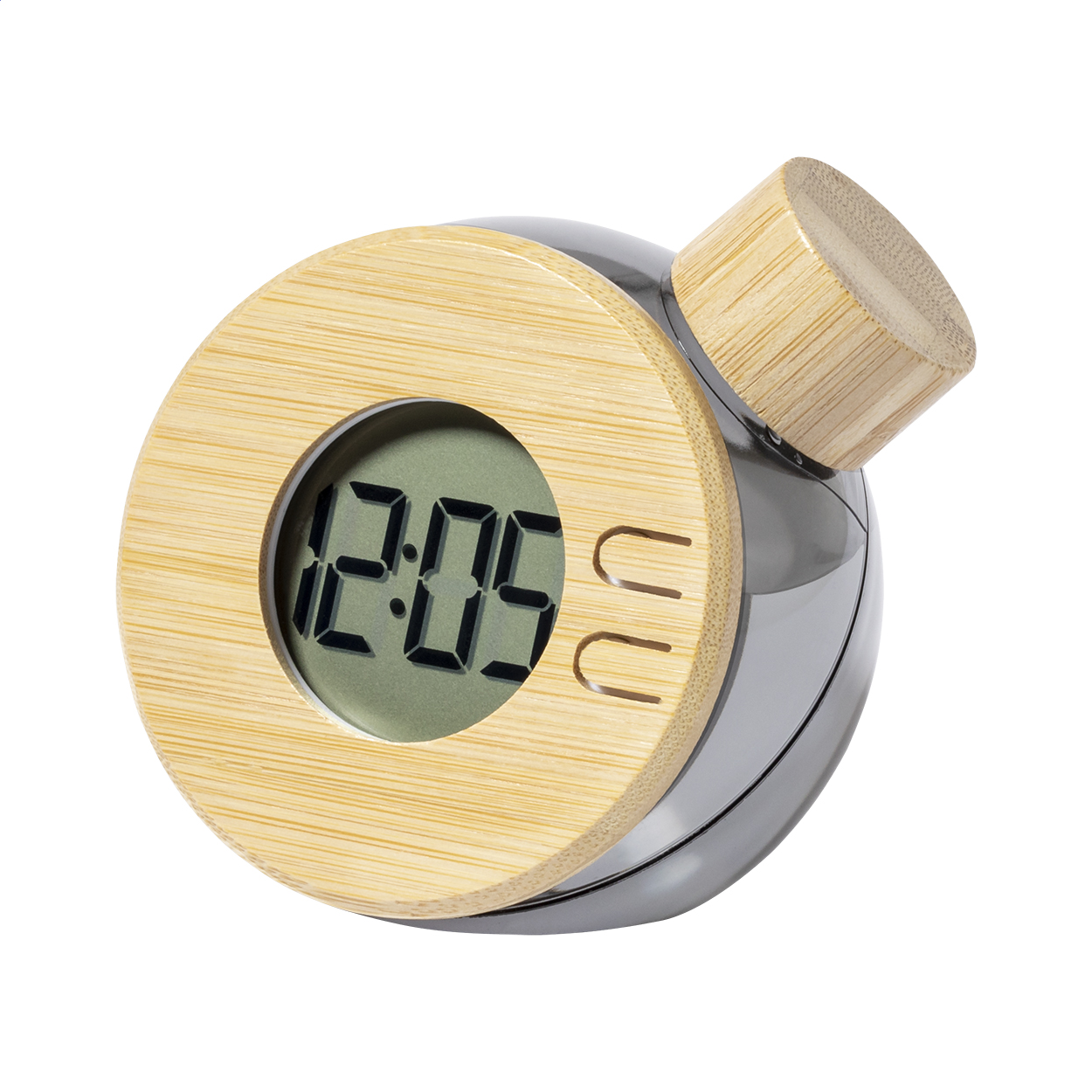 Horloge de bureau Droplex personnalisée fonctionnant à l'eau, détails bambou imprimé avec logo
