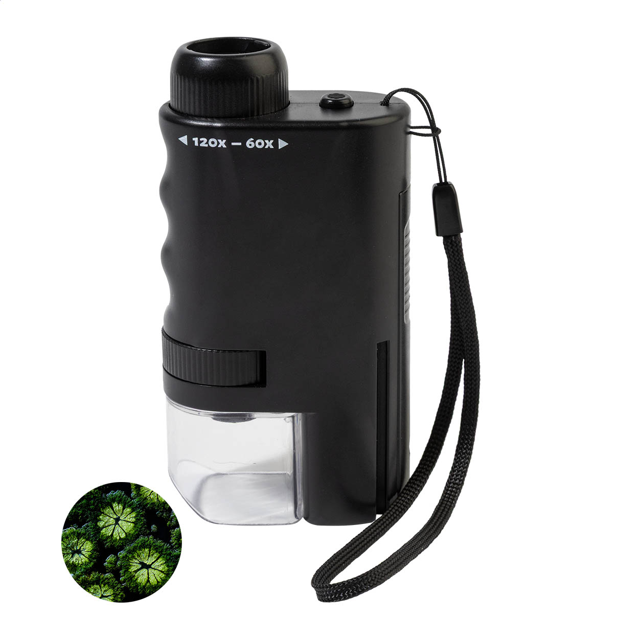 Microscope de poche MiniPeek personnalisé en ABS, grossissement 60-120×