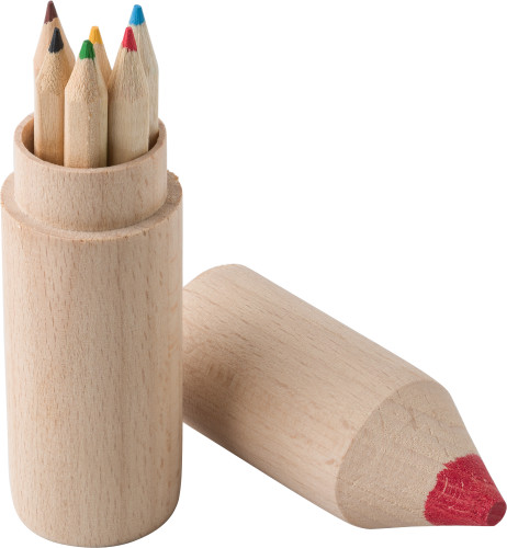 Tube en bois de 6 crayons Francis - Zaprinta France