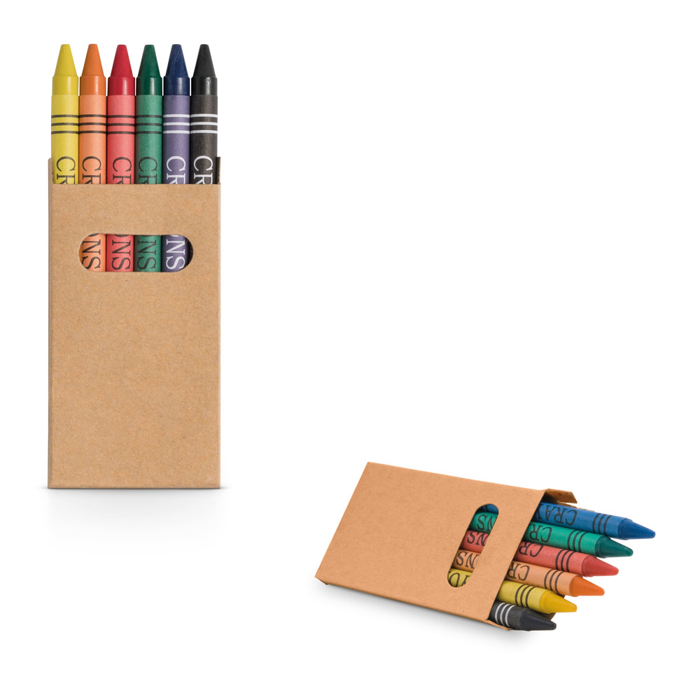 Boîte en Papier Kraft avec 6 Crayons - 