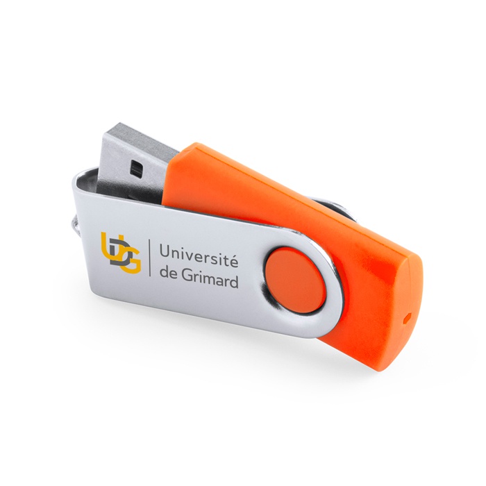 Clé usb personnalisée 16 GB avec couvercle en métal rotatif - Gabriel